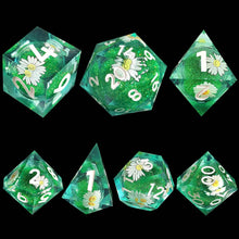 Load image into Gallery viewer, Dice Set, 7Pcs/Set Liquid Core Resin Quicksand Polyhedral Dice for DnD
