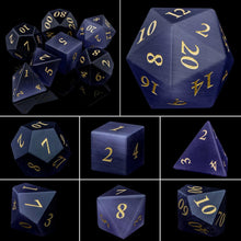 Load image into Gallery viewer, Dice Set, 7Pcs/Set Sharp Edge Polyhedral Crystal &amp; Gemstone DnD Dice
