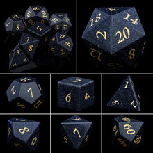 Load image into Gallery viewer, Dice Set, 7Pcs/Set Sharp Edge Polyhedral Crystal &amp; Gemstone DnD Dice
