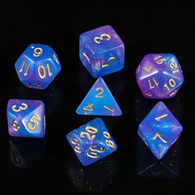 Load image into Gallery viewer, Dice Set, 7Pcs/Set Sparkle Polyhedral Dice for DnD
