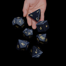 Load image into Gallery viewer, Dice Set, 7Pcs/Set Sharp Edge Polyhedral Crystal &amp; Gemstone DnD Dice
