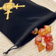 Load image into Gallery viewer, Dice Bag I D20 | Velvet Drawstring Pouch
