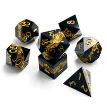 Cargar imagen en el visor de la galería, Dice Set, 7Pcs/Set Sharp Resin Polyhedral Dice - Three-layer Sandwich Dice
