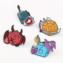 Cargar imagen en el visor de la galería, Pins, Dungeons and Dragons Themed Enamel Pins / Brooches / Lapel 3
