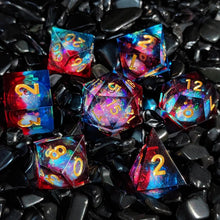 Cargar imagen en el visor de la galería, Dice Set, 7Pcs/Set Liquid Core Resin Quicksand Polyhedral Dice for DnD
