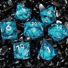 Load image into Gallery viewer, Dice Set, 7Pcs/Set Liquid Core Resin Quicksand Polyhedral Dice for DnD
