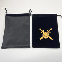 Load image into Gallery viewer, Dice Bag I D20 | Velvet Drawstring Pouch
