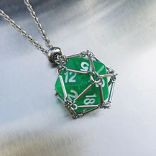 Load image into Gallery viewer, Jewelry, Pendant Crystal Net Metal Necklace Necklace Dice Pendant
