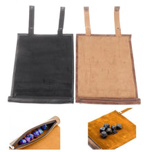 Cargar imagen en el visor de la galería, Dice Mat, Portable Leather Bag Rolling Mat With Zipper
