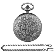 Load image into Gallery viewer, Pocket Watch And Mini Dice, Metal With Carved Wood
