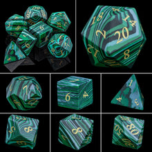 Load image into Gallery viewer, Dice Set, 7Pcs/Set Sharp Edge Polyhedral Crystal &amp; Gemstone DnD Dice
