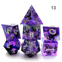 Cargar imagen en el visor de la galería, Dice Set, 7Pcs/Set Sharp Resin Polyhedral Dice - Three-layer Sandwich Dice
