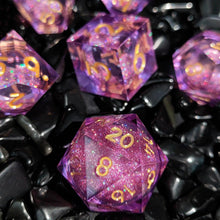 Cargar imagen en el visor de la galería, Dice Set, 7Pcs/Set Liquid Core Resin Quicksand Polyhedral Dice for DnD
