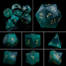 Cargar imagen en el visor de la galería, Dice Set, 7Pcs/Set Sharp Edge Polyhedral Crystal &amp; Gemstone DnD Dice
