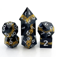 Cargar imagen en el visor de la galería, Dice Set, 7Pcs/Set Sharp Resin Polyhedral Dice - Three-layer Sandwich Dice
