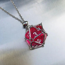 Load image into Gallery viewer, Jewelry, Pendant Crystal Net Metal Necklace Necklace Dice Pendant
