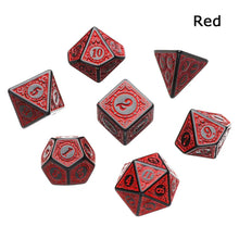 Cargar imagen en el visor de la galería, Dice Set, 7Pcs/Set Sharp Resin Polyhedral Dice - Three-layer Sandwich Dice
