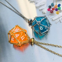 Load image into Gallery viewer, Jewelry, Pendant Crystal Net Metal Necklace Necklace Dice Pendant
