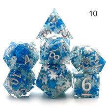 Cargar imagen en el visor de la galería, Dice Set, 7Pcs/Set Sharp Resin Polyhedral Dice - Three-layer Sandwich Dice
