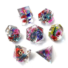 Cargar imagen en el visor de la galería, Dice Set, 7Pcs/Set Sharp Resin Polyhedral Dice - Three-layer Sandwich Dice
