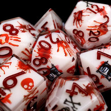 Cargar imagen en el visor de la galería, Dice Set, 7Pcs/Set Resin Sharp Edge Liquid Core Moving Eye Dice
