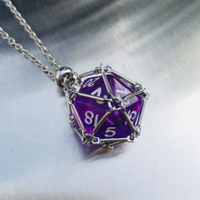 Load image into Gallery viewer, Jewelry, Pendant Crystal Net Metal Necklace Necklace Dice Pendant
