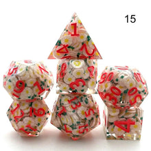 Cargar imagen en el visor de la galería, Dice Set, 7Pcs/Set Sharp Resin Polyhedral Dice - Three-layer Sandwich Dice
