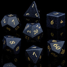 Cargar imagen en el visor de la galería, Dice Set, 7Pcs/Set Sharp Edge Polyhedral Crystal &amp; Gemstone DnD Dice
