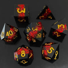 Cargar imagen en el visor de la galería, Dice Set, 7Pcs/Set Sharp Resin Polyhedral Dice - Three-layer Sandwich Dice
