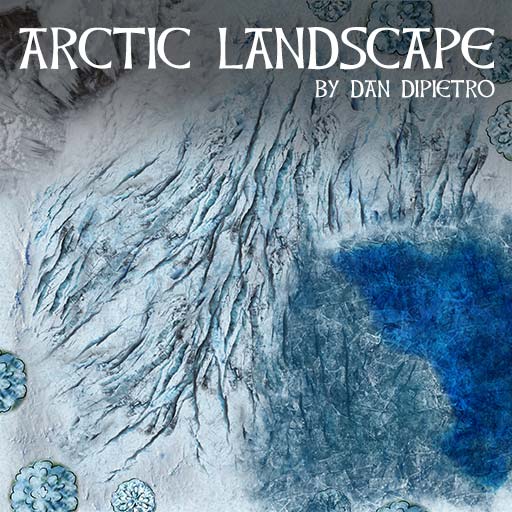 Arctic Landscape - Dungeons By Dan, Modular terrain and dungeon tiles for tabletop games using battle maps.