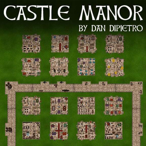 Castle Manor - Dungeons By Dan, Modular terrain and dungeon tiles for tabletop games using battle maps.