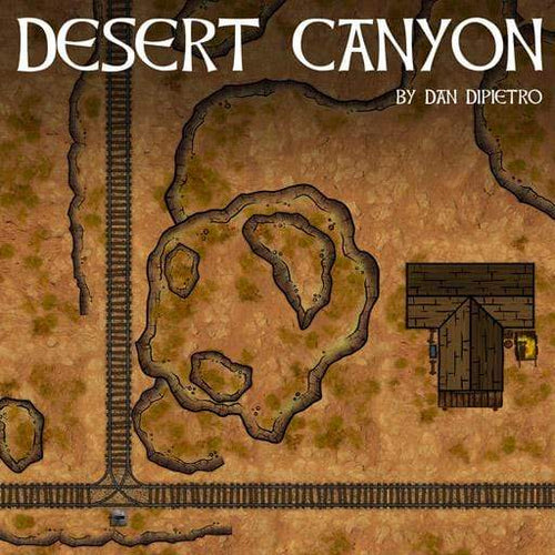 Desert Canyon - Dungeons By Dan, Modular terrain and dungeon tiles for tabletop games using battle maps.