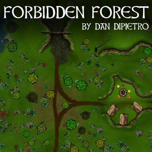 Forbidden Forest - Dungeons By Dan, Modular terrain and dungeon tiles for tabletop games using battle maps.