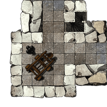 Load image into Gallery viewer, Fortification Features - Dungeons By Dan, Modular terrain and dungeon tiles for tabletop games using battle maps.
