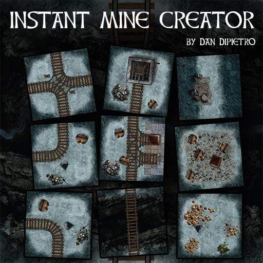 Instant Mine Creator - Dungeons By Dan, Modular terrain and dungeon tiles for tabletop games using battle maps.