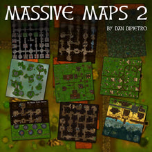 Cargar imagen en el visor de la galería, Massive Maps 2 - Dungeons By Dan, Modular terrain and dungeon tiles for tabletop games using battle maps.
