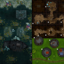 Cargar imagen en el visor de la galería, Massive Maps 2 - Dungeons By Dan, Modular terrain and dungeon tiles for tabletop games using battle maps.
