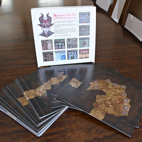 Modular Cave Dungeon Tiles - Dungeons By Dan, Modular terrain and dungeon tiles for tabletop games using battle maps.