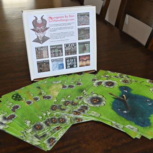 Modular Forest Terrain Tiles - Dungeons By Dan, Modular terrain and dungeon tiles for tabletop games using battle maps.