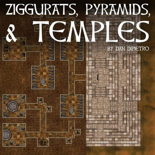 Ziggurats, Temples, And Pyramids - Dungeons By Dan, Modular terrain and dungeon tiles for tabletop games using battle maps.